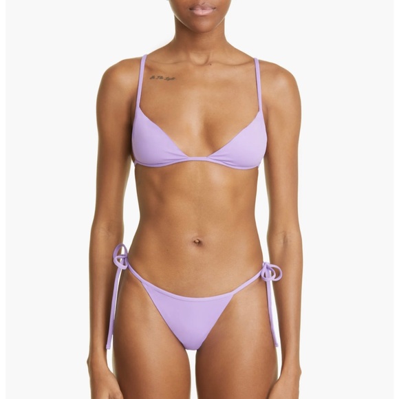 The Attico Triangle Two-Piece Swimsuit in Purple sz L - Picture 2 of 10